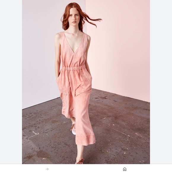 ULLA JOHNSON pink jumpsuit size 8 - Picture 1 of 4